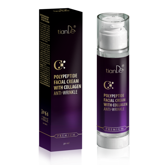 Cremă polipeptidică antirid pentru față cu colagen, 50 ml
