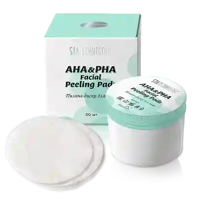 Dischete pentru peeling facial cu acizi AHA & PHA, 50 buc
