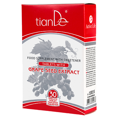 Tablete din semințe de struguri, 30 tablete