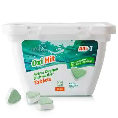 Tablete pentru mașina de spălat vase cu oxigen activ, 35 buc