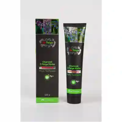 Fito-pastă de dinți pentru albire cu cărbune lemnos și ierburi de taiga, 120 g