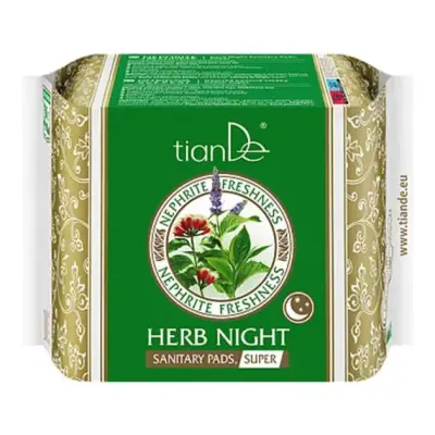 Absorbante pentru nopți critice pe bază de plante „Prospețime de Nephrit”, 10 buc