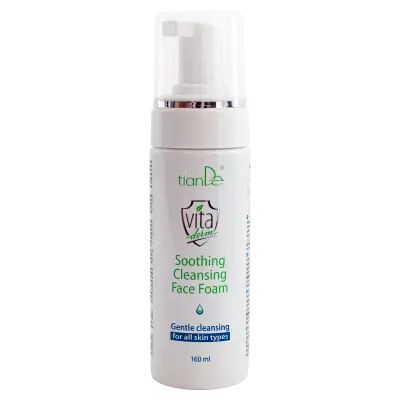 Spumă de curățare calmantă Vita Derm, 160 ml
