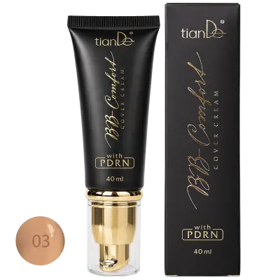 BB-cremă cu PDRN „Acoperire eficientă”, ton 03, Scorțișoară, 40 ml